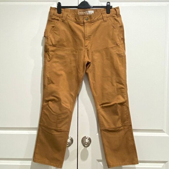 Carhartt RUGGED FLEX 38x30 Straight Fit Duck Double Front Tapered Utility Pants - Picture 4 of 10
